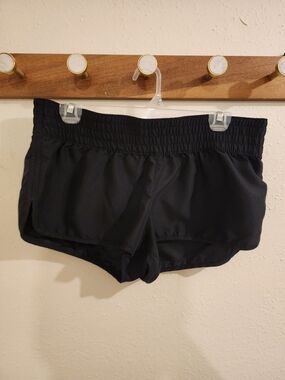 Xhilaration Black Smocked Waist Athletic Shorts